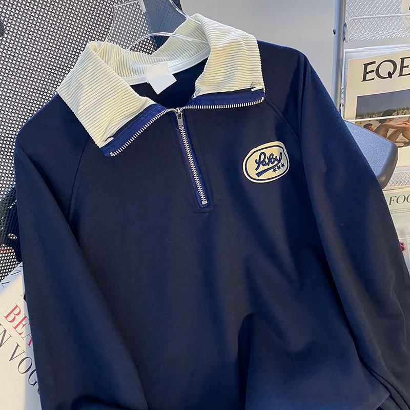 Женская рубашка-поло большого размера - Весенне-осенняя модель свободного кроя, оверсайз топ, Новая коллекция 2025