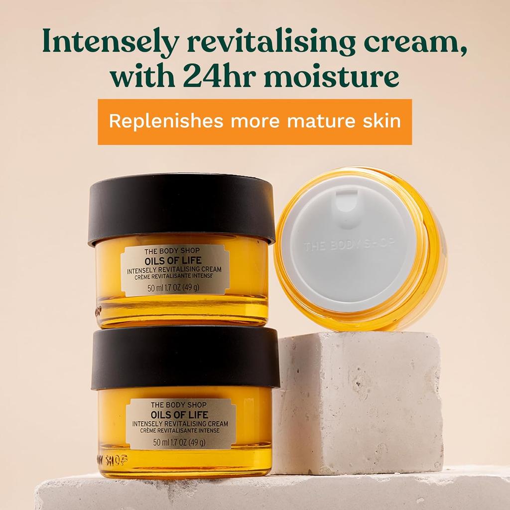 The Body Shop Oils Of Life Intensely Revitalising Cream 50 Ml Deep Nourishing Face Moisturiser For Radiant Soft Skin