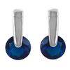 [R4777] - Silver Blue 'Crystal' Silver Earrings (rhodium)  - 10x5mm