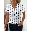 Fashion Casual Printed V-neck Top T-shirt for Women