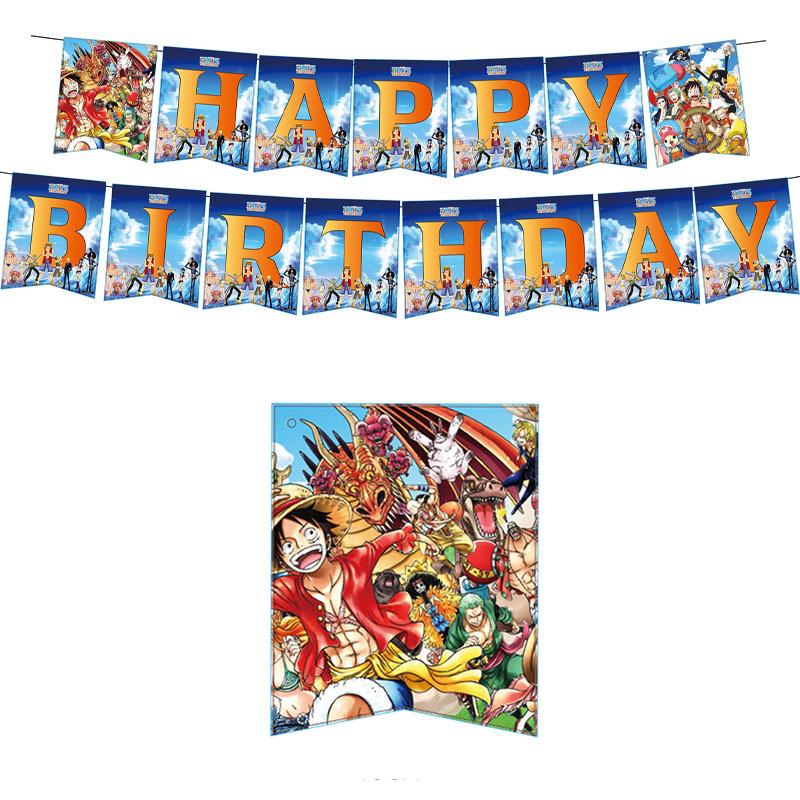 Товары для дня рождения в стиле One Piece: Одноразовая посуда, стаканчики, салфетки и украшения для детей