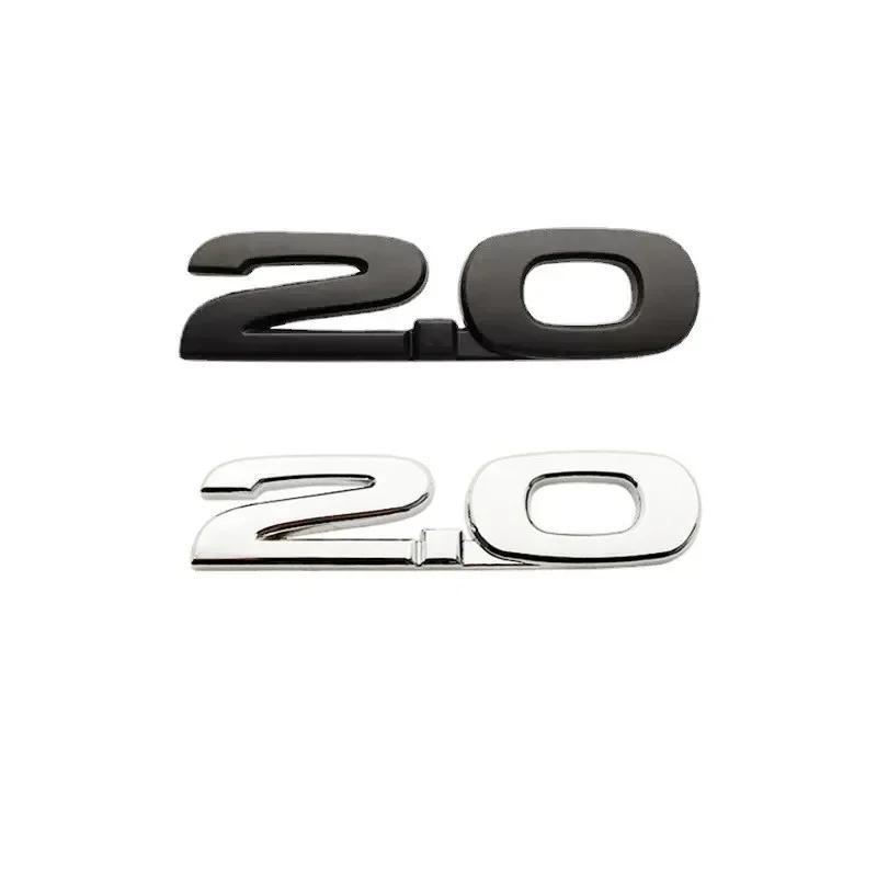 3D Metal 2.0 2.5 Letters Car Fender Emblem Rear Bag Badge Sticker For Mazda 3 6 Axela CX5 CX7 MX5 Chrome Black Accessories