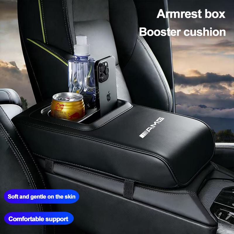 Car Armrest Box Cushion Thickened Memory Foam Height Pad For Mercedes Benz AMG W203 W205 W206 W211 W220 W212 W201 W210 W108 GLC GT1