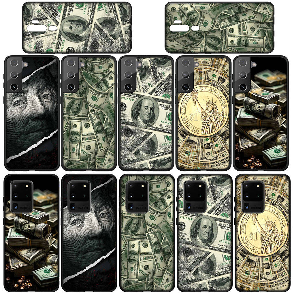 Чехол для iPhone 17 16 15 Xiaomi Poco Redmi Note 14 13 12 11 Pro Max 9 16e Samsung Galaxy S25 S24 S23 OPPO Huawei Деньги 100 Долларов Крутой Чехол для Телефона