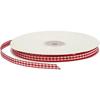 Double-sided Decorative Ribbon with White and Red Checkered Pattern. Ref 51385