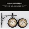 Grand Central Garden Decoration Wall Mount Double Sided Wall Clock Outside Metal Clock Bracket