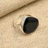 Gorgeous Black Spinel Gemstone Handmade 925 Solid Sterling Silver Jewelry Ring For Wedding Gift