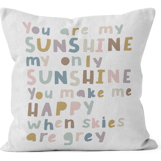 HIWX You are My Sunshine Pillow Cover, You are My Sunshine pirational Quote Decorative Pillowcase Throw Pillow Cover 18 x 18 Inch Pillow Case,Boho