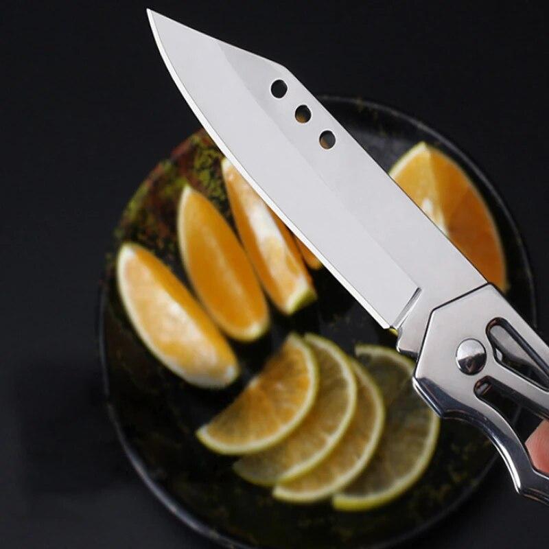 Stainless Steel Fruit Knife Folding Portable Mini Knife To Carry Around Outdoor Multi-function Express Open Box Sharp Kitchen Tool