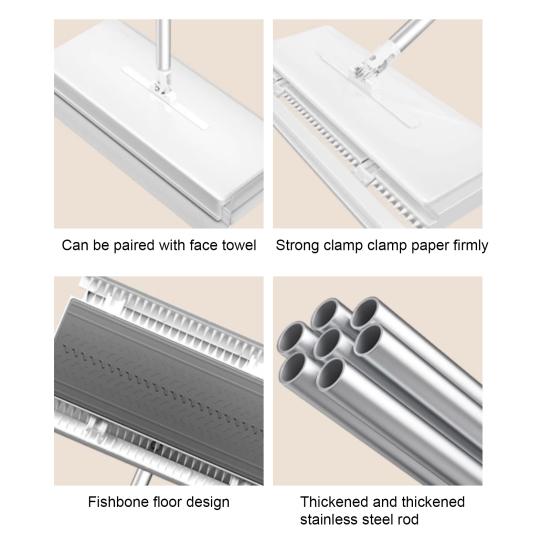 Швабра для деревянного пола с 20 одноразовыми простынями Система простого крепления Легкая конструкция Эргономичная ручка Чистящее средство для пола