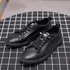 2024 Новые мужские модные повседневные кожаные туфли для отдыха на открытом воздухе Нескользящие износостойкие спортивные туфли Удобные плоские минималистичные туфли для мужчин