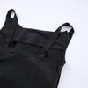 Black Satin Slip Dress Elegant Evening Gown High Waist Long Length Solid Color S M L