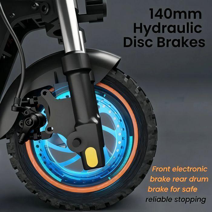 RT6 adult electric scooter – 800W – Up to 55 km – 48V 15.6Ah – Hydraulic suspension – Disc brakes – 10” tires