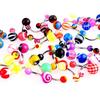 30 Pcs Colorful Sexy Belly Bars Body Piercing Button Ring Navel Barbell Jewerly