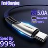 Для Android Samsung Huawei 1M 5A Кабель для быстрой зарядки Micro USB Type-C шнур