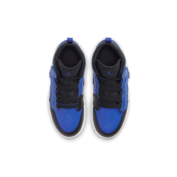 Детские кроссовки Air Jordan 1 Mid ALT PS Hyper Royal Синий Черный Белый AR6351-077