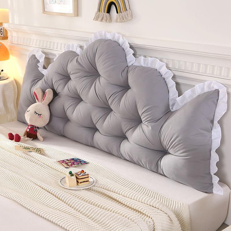 Lace Headboard Soft Cushion Nordic Pillow, No Need To Disassemble and Wash Waist Protection Against Tatami Soft Bag