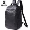Zency Soft Genuine Leather Backpack Large Capacity Daily Casual Rucksack Office Work Business Bag Travel Casual Knapsack