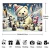 Charming Polar Bear and Penguin Winter Wonderland Photography Background - Comfortable Holiday Theme