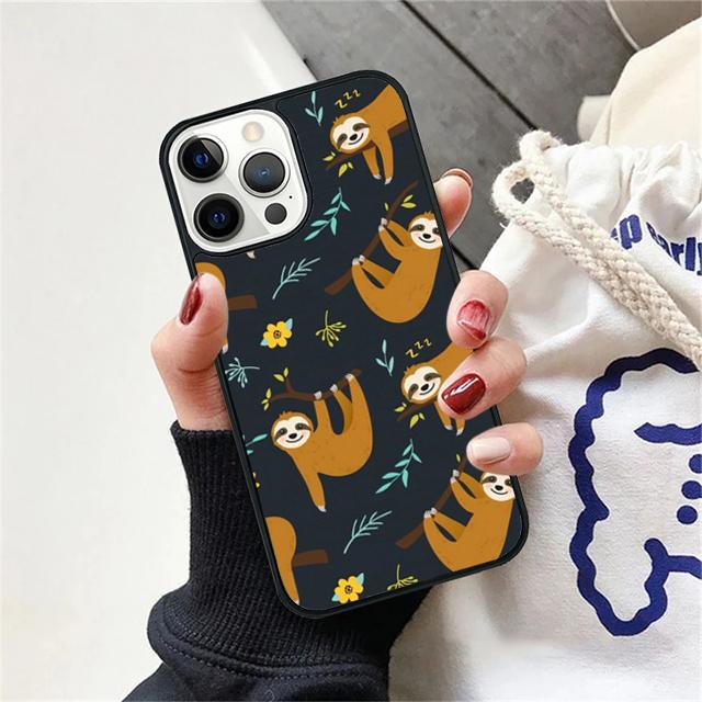 Кавайная Милая Ленивец Чехол для телефона Для iPhone 17 Air 16 15 14 Plus apple 16 11 12 13 Pro Max coque