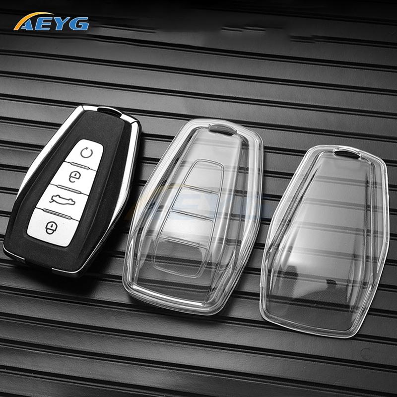 TPU Car Key Case Cover For Geely Emgrand X7 EX7 Coolray 2019-2020 Auto Styling Fob Keychain Protective Accessories