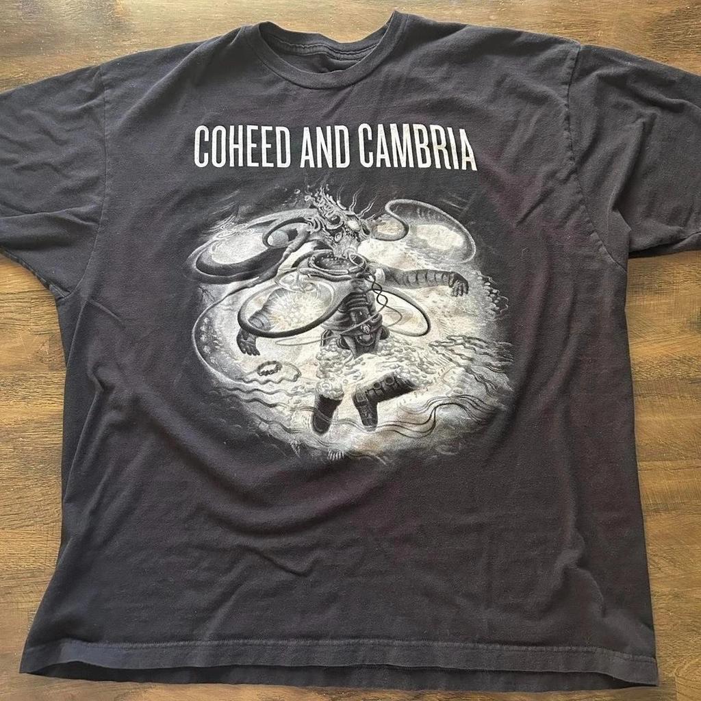 2013 Tour Coheed and Cambria band Black Cotton Reprint T Shirt Size S-5XL