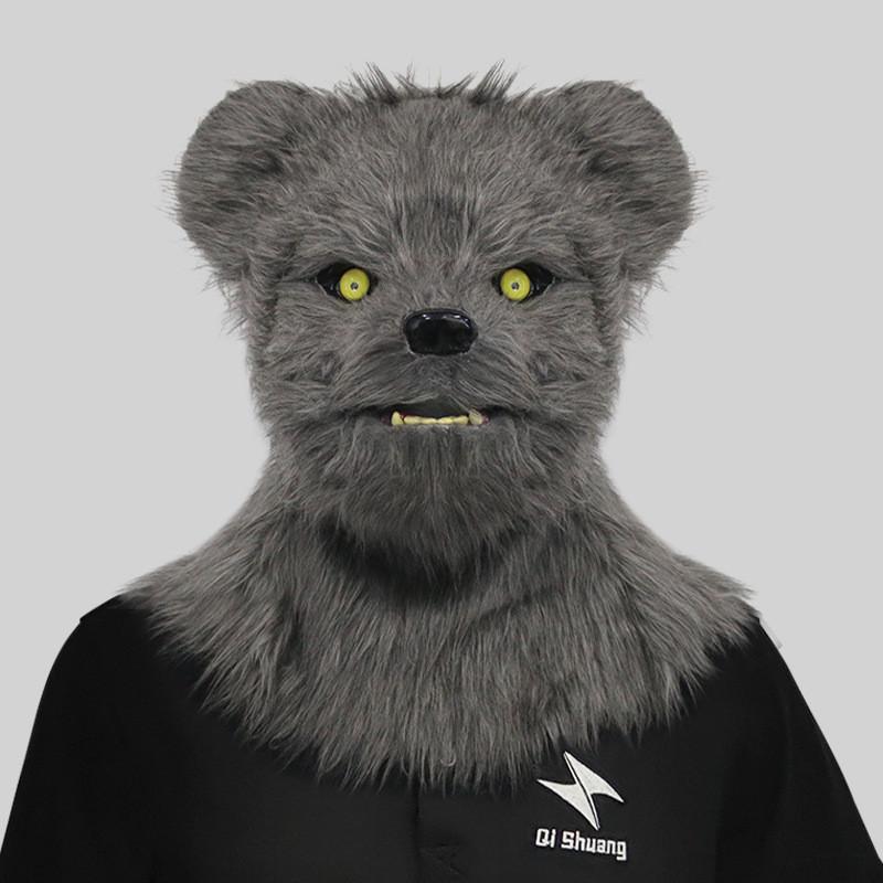 Уморительные маски голов животных с открывающимся ртом, изображающие гориллу, тигра, волка, для праздничных мероприятий