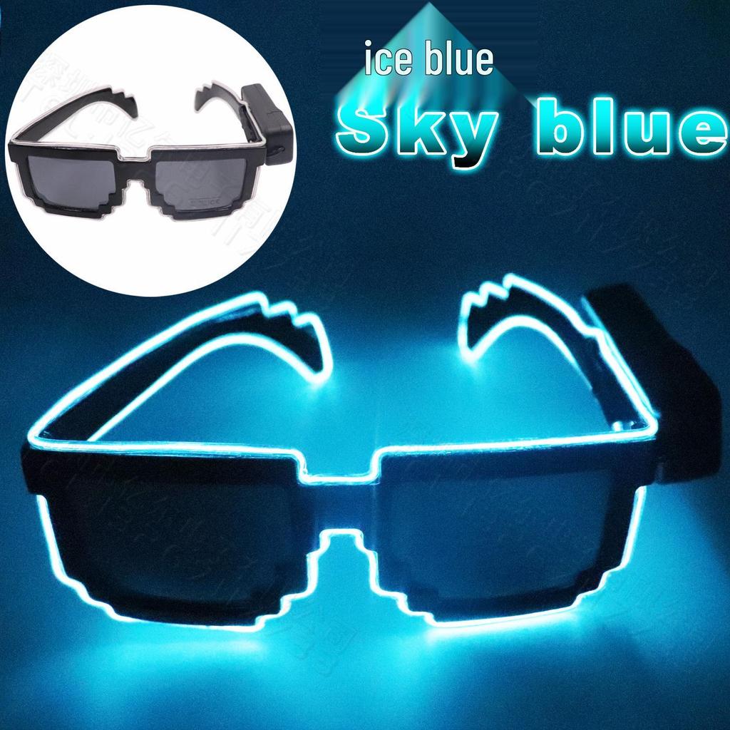 Wireless LED Mosaic Luminous Sunglasses - Creative Party Photo Props for TikTok, Birthdays, Bars, and Gifts