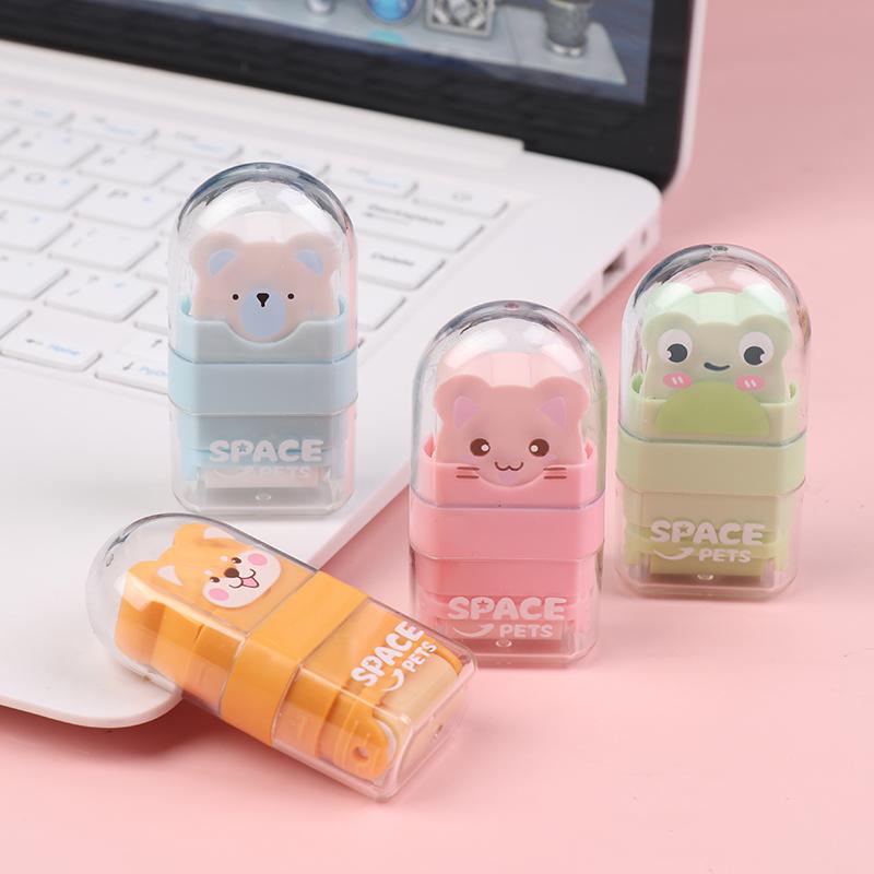 2 шт./набор ластик-ролик ластик в форме животного чистый мало стружки милый мультяшный ластик