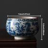 Antique Blue and White Porcelain Teacup Ceramic Master Cup Tea Bowl Mugs Chinese Kung Fu Gongfu Teaware Set Household Drinkware