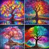 DIY Diamond Painting Colorful Tree Cross Stitch Kit Mosaic Art Diamond Painting Full Circle Diamond Home Decoration