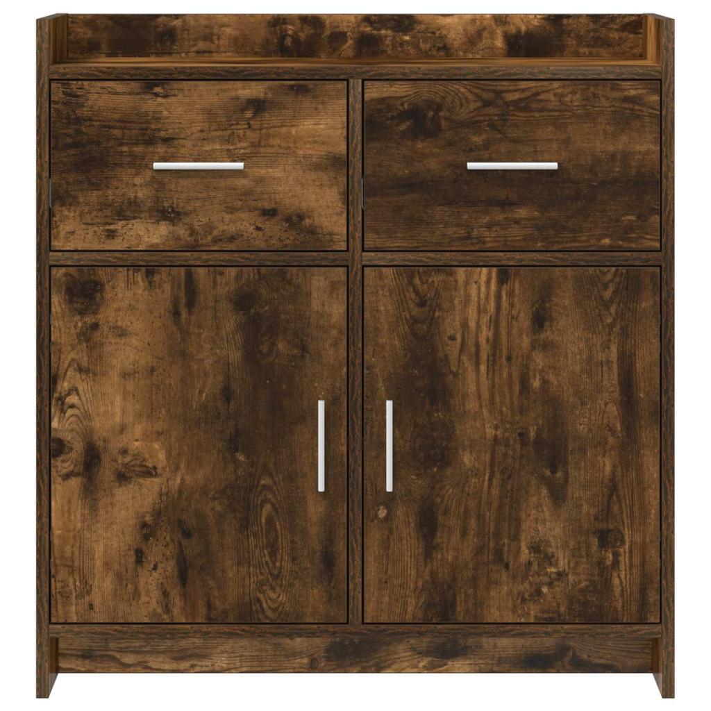 Sideboard Smoked Oak 75 x 36 x 80 cm Wood Based Panel