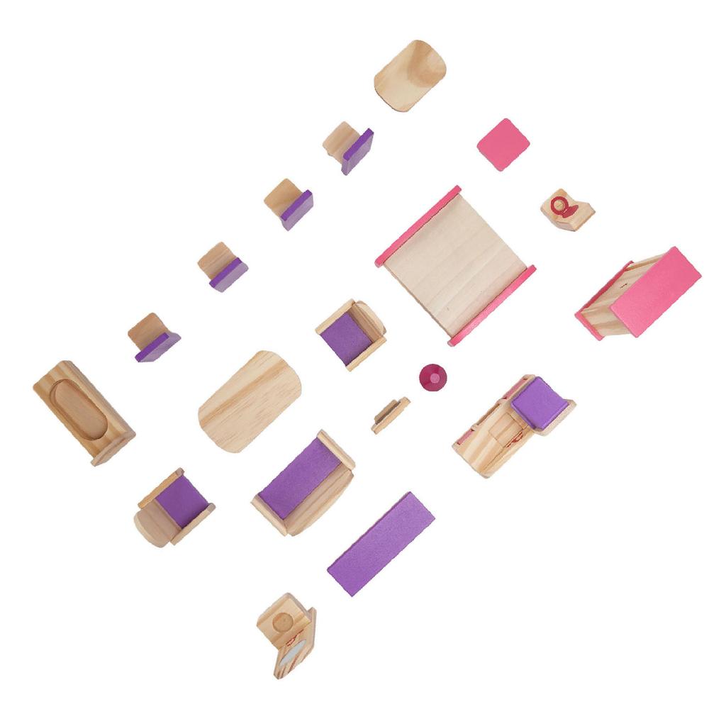 Кукольный домик Мебель Набор Деревянная Нежные Детали Образовательная Миниатюрная Мебель Набор Мини Мебель