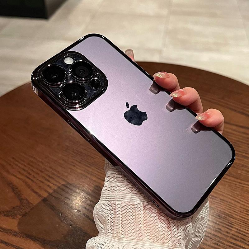 Роскошные прозрачные чехлы с покрытием для iPhone 15 14 13 12 11 Pro Max 15 Plus, противоударный чехол с линзой, бампер, мягкий чехол, аксессуары для телефонов