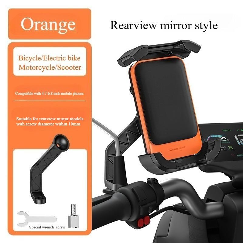 Shock Resistant Motorcycle Phone Holder for Delivery Riders Electric Bicycle Navigation Mount Stable Clamp for Mobile Phones