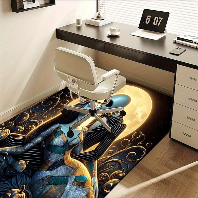Office Rug Moonlight, Halloween theme 3D Printed Anti-Slip Rug-Machine Washable for Living Room