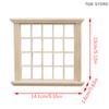 Square Window Frame 20 Pane Windows Model Dollhouse 1:12 Dolls House Mini Furniture Accessories