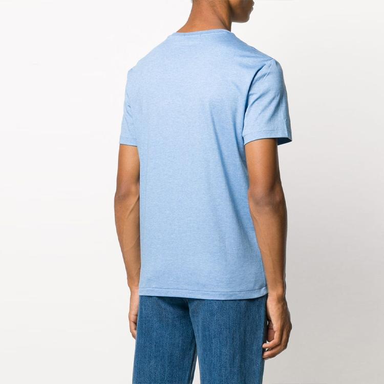 Polo Ralph Lauren SS22 Logo Embroidered Crew Neck Short Sleeve T-Shirt Men T-Shirts Blue 710740727-024