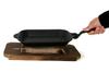 Made In Japan Nanbu Tekki Wooden Stand and 1 IH Flame Oven Compatible Frying Pan Grill ``Anything Grill'' (with Handle) compatible/Open