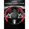 Universal Steering Wheel Cover 38cm 15inch Suede Steer Wheel Booster Cover For Car Anti-skid Protector Accessories