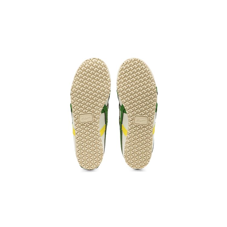 ONITSUKA TIGER Mexico 66 Slip-On Leather Retro Durable Low-Top Running Shoes Kids Sneaker White Green 1184A085-103