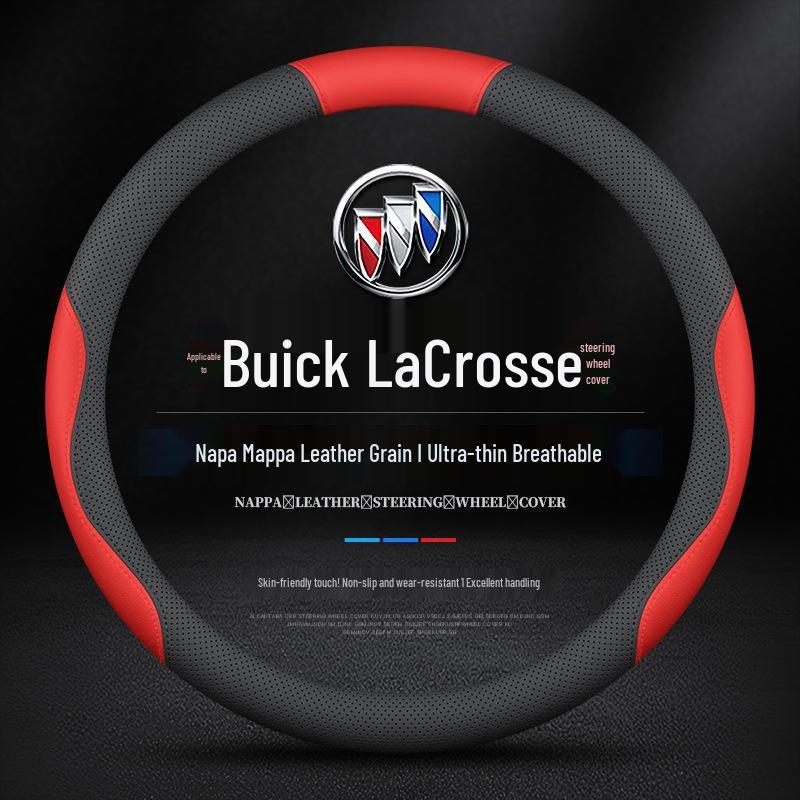 Ultra-Thin Anti-Slip Genuine Leather Steering Wheel Cover for 06-25 Buick LaCrosse