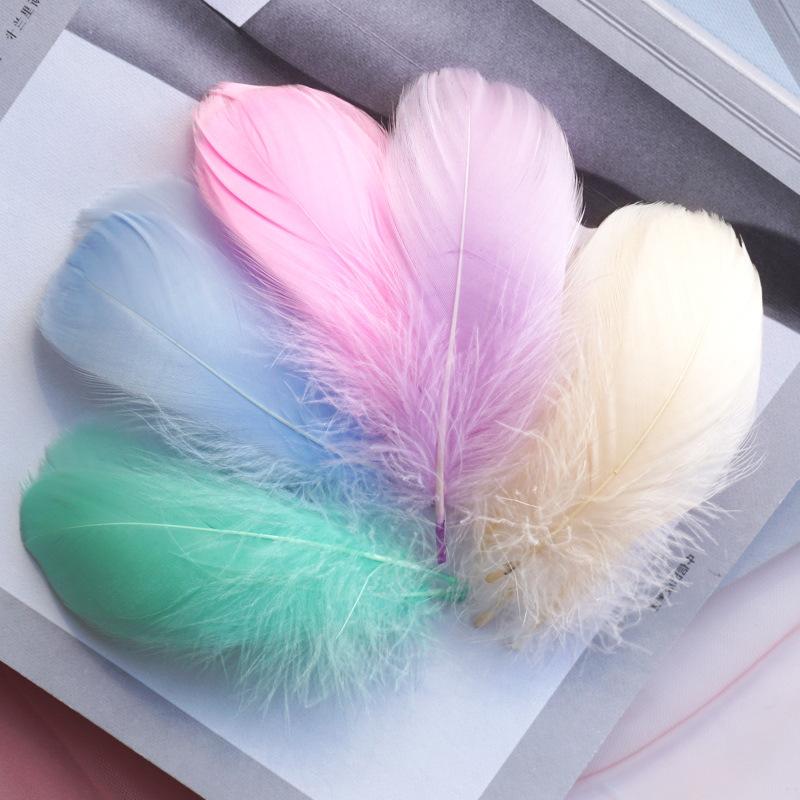 Natural Goose Feathers Plumes 4-8cm 8-12cm Swan Feather Plume for Home Decoration Craft DIY Wedding Jewelry Accessories 100pc