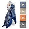 90cm Silk Scarf Ladies Large Square Scarf New Cashew Printed Turban Shawl Silk Scarf Silk Scarf Ladies Fashion