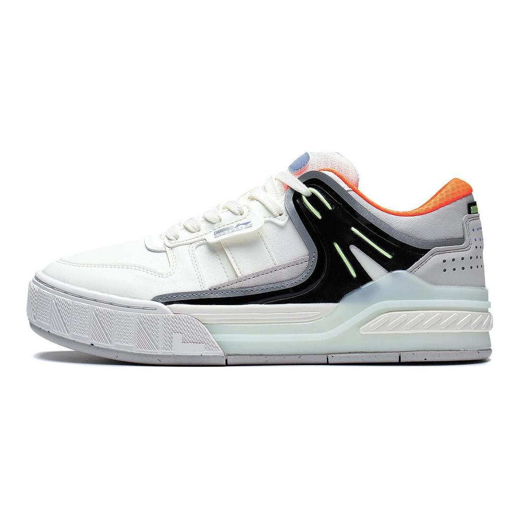 Li Ning Morning Glow Утренняя заря Низкие кеды для скейтборда Мужские Цвет: Серо-колокольчиковый AGCS353-1