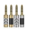 Jack 4.4mm Connector Balanced Interface Speaker Terminal Copper Male Plug Audio Conector DIY Headphones Cable Gold RhodiumGood product