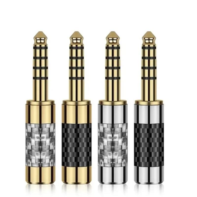 Jack 4.4mm Connector Balanced Interface Speaker Terminal Copper Male Plug Audio Conector DIY Headphones Cable Gold RhodiumGood product