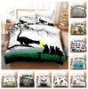 3D Single/double Bed Cat Bedding Set Animal Down Duvet Cover 2/3 Pieces AU140 * 210 Full Size Boy Room Soft Home Textile
