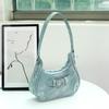 Vintage Casual Cute White Star Shoulder Underarm Tote Bag Ladies Sling Bags Leather Zip Purses Handbags For Women