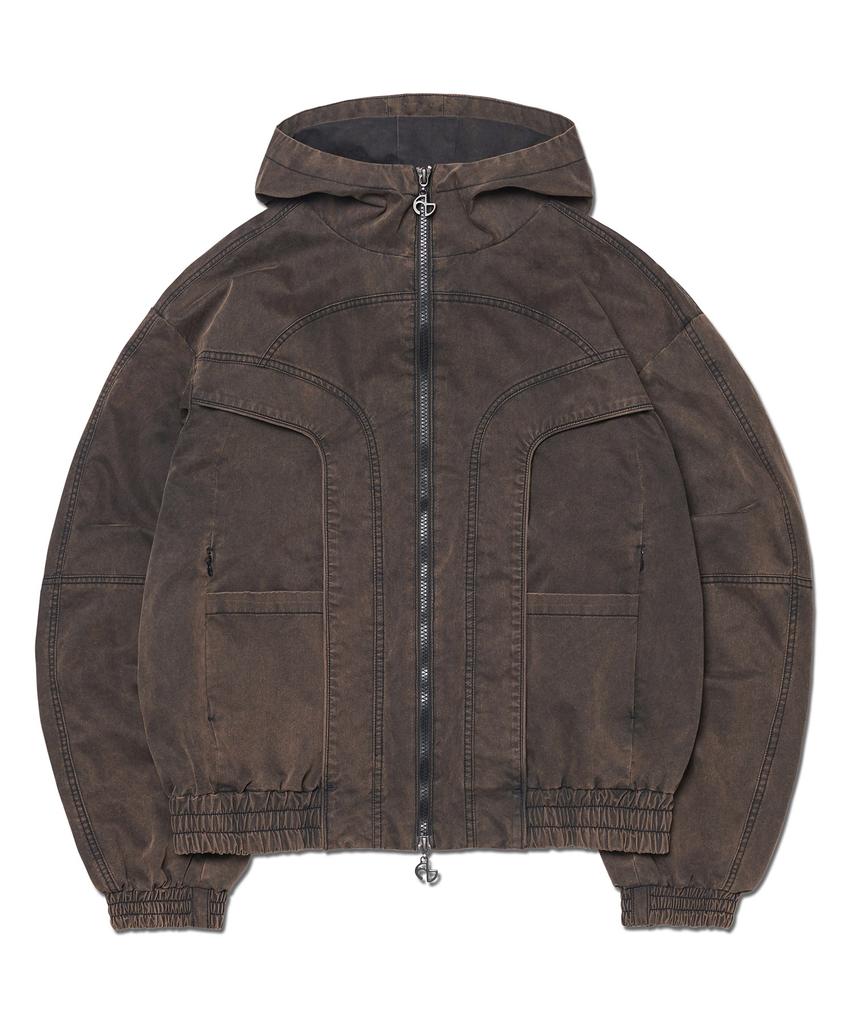 Nomanual Light Hooded Jacket - Bleached Black